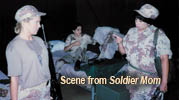 Scene from Soldier Mom production