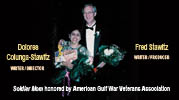 Fred Stawitz and Dolores Colunga-Stawitz receiving award from American Gulf War Veterans Association